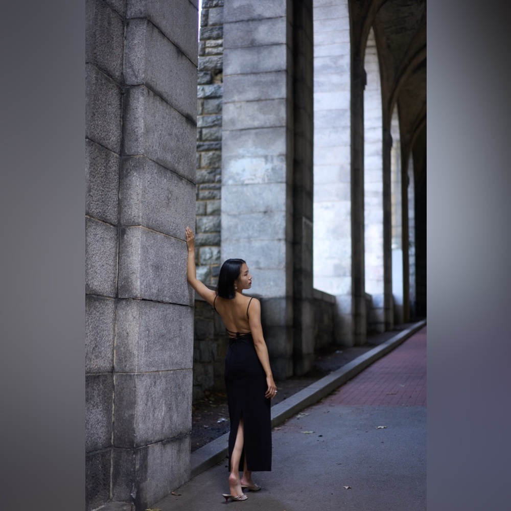 Zara draped open back dress - Picture 4 of 4